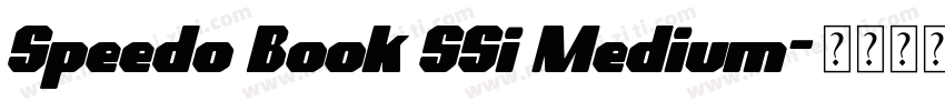 Speedo Book SSi Medium字体转换